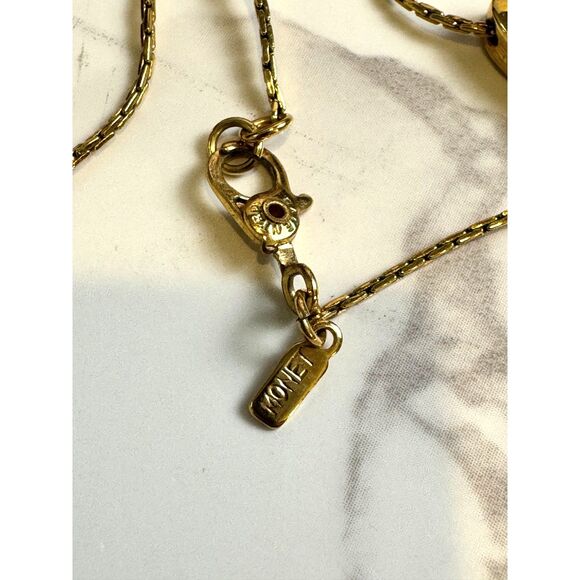 Vintage Monet Heart Tassel Necklace - Picture 4 of 4